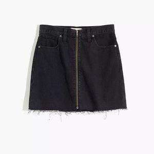 Madewell Rigid Denim A-Line Mini Skirt in Lunar Wash